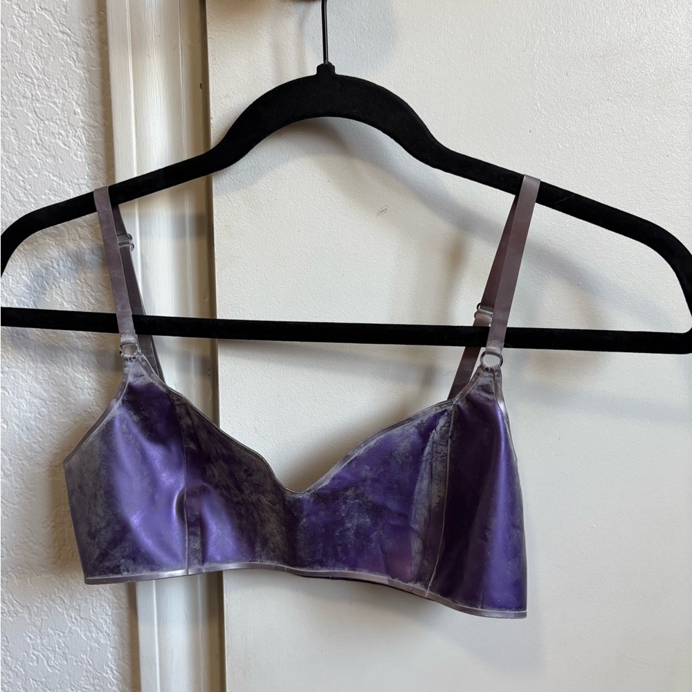 “Syren” Purple Latex Bralette